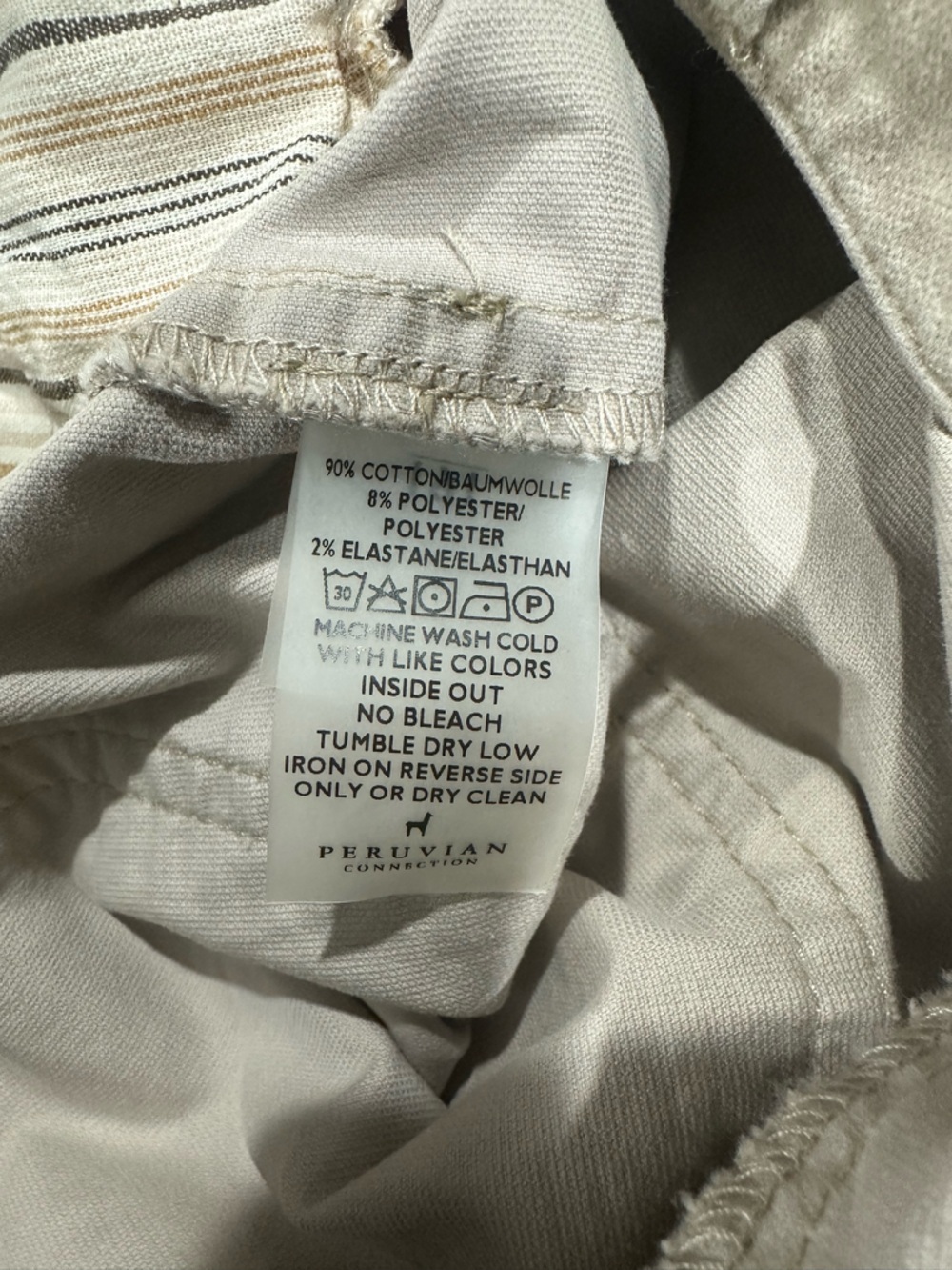 Peruvian Connection Women's Straight-Leg pants in Taupe Sz 10 - Picture 5 of 5